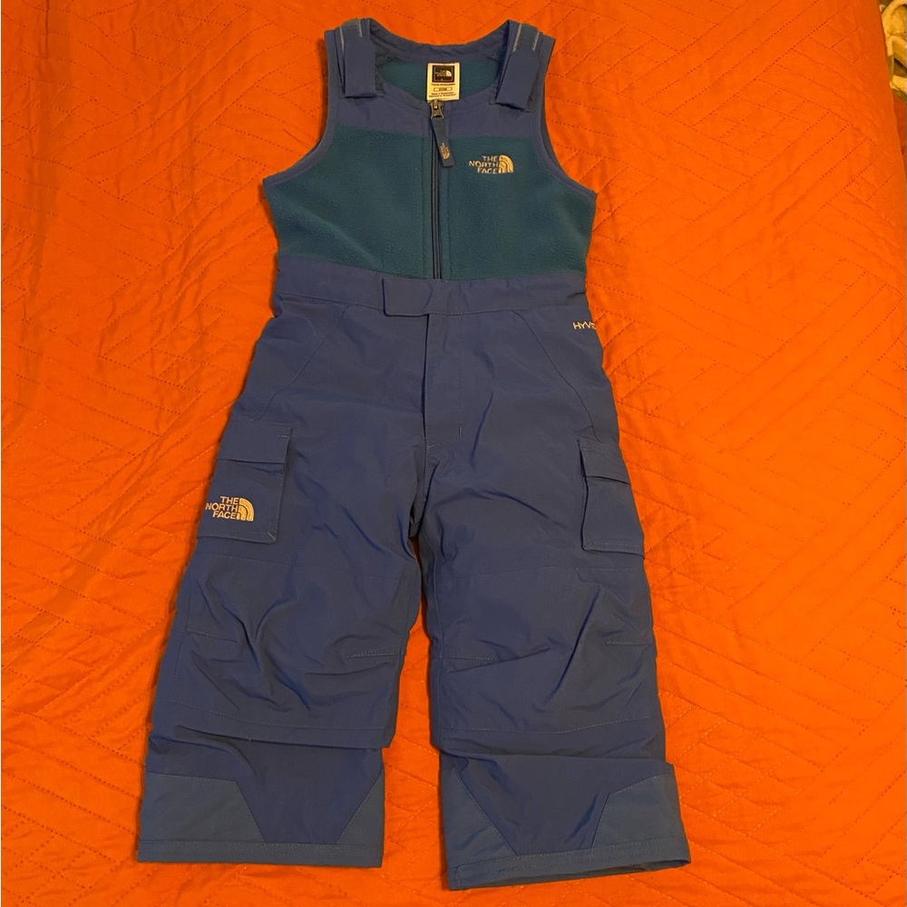 The North Face size 2T Kids Blue Snow Bib